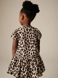Next Short Sleeve Cotton Dress (3mths-8yrs) Animal Print Best