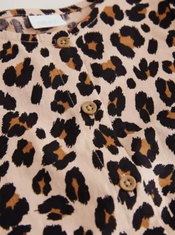 Next Short Sleeve Cotton Dress (3mths-8yrs) Animal Print Best