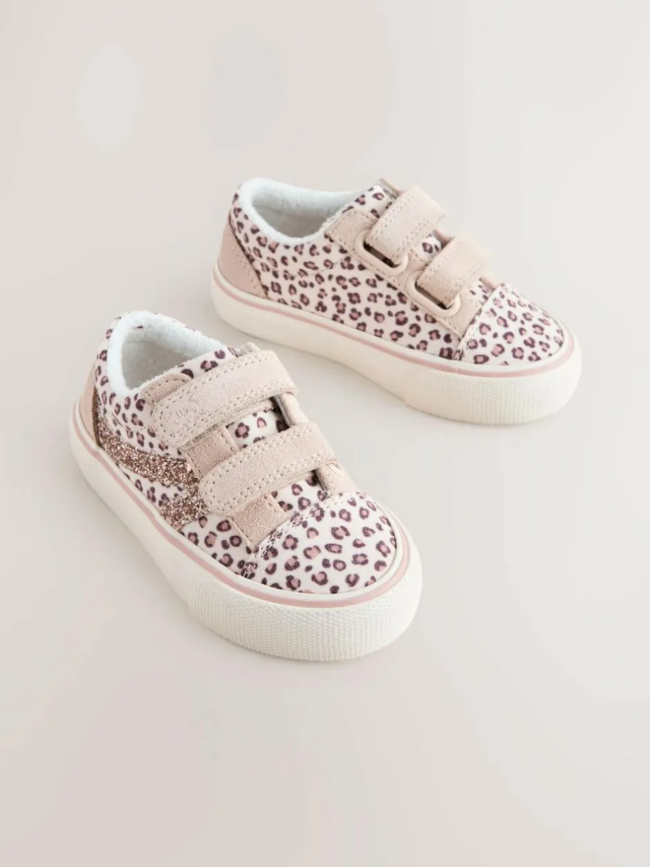 Next Standard Fit (F) Touch Fastening Trainers Animal Clearance