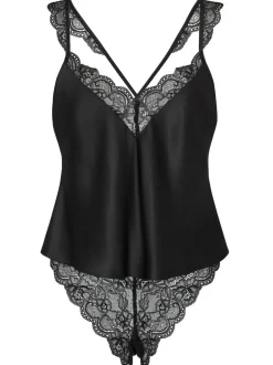 Ann Summers Admiring Satin Lace Cami Set Black