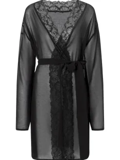 Ann Summers The Promising Chiffon Robe Black
