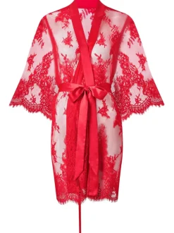 Ann Summers Availing All Over Lace Robe Red Outlet