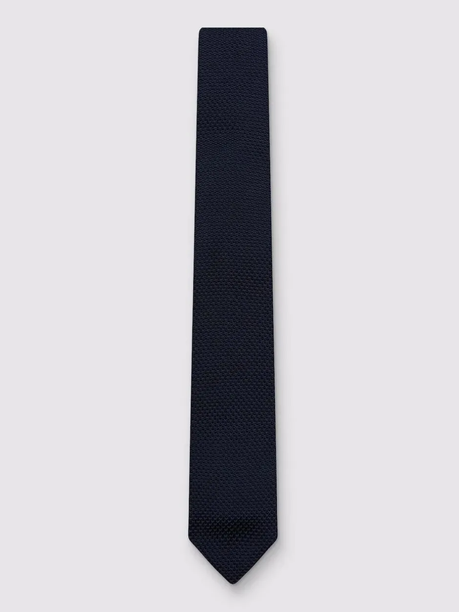 Antique Rogue Blue Knitted Tie New
