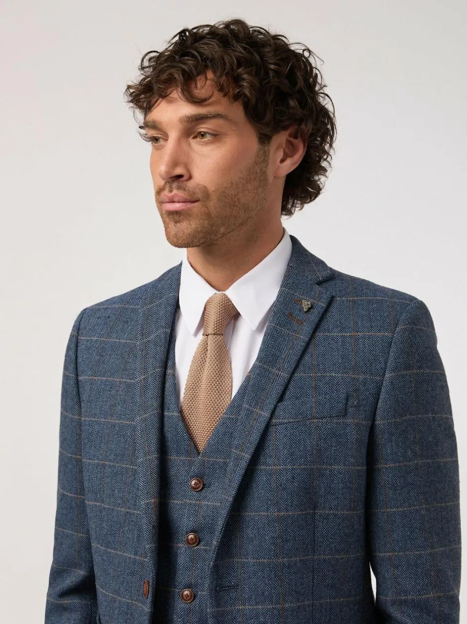 Antique Rogue Blue Lenox Check Jacket Clearance