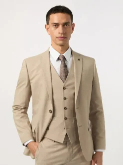Antique Rogue Cream Slim Plain Jacket Best