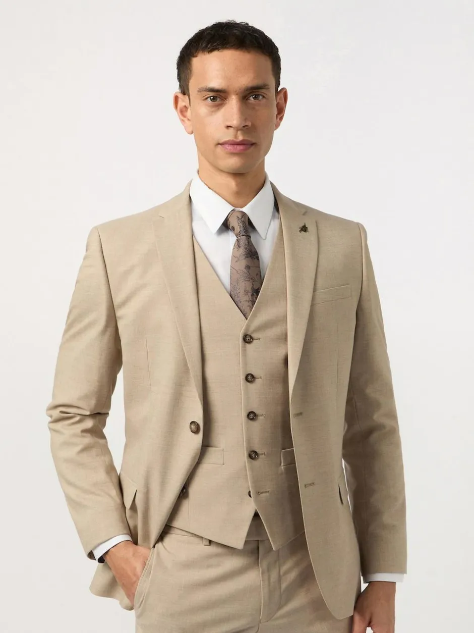 Antique Rogue Cream Slim Plain Jacket Best