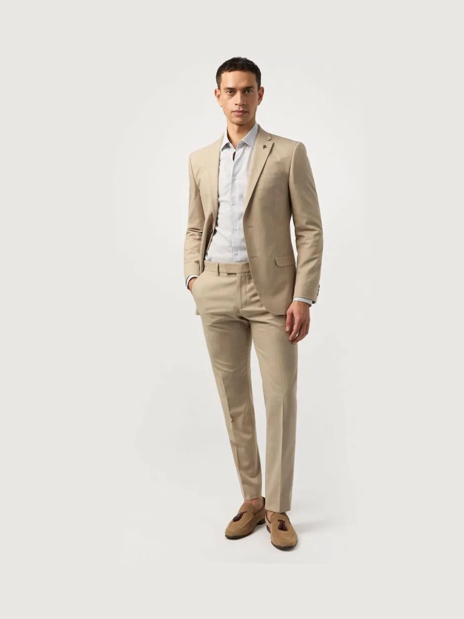 Antique Rogue Cream Slim Plain Jacket Best