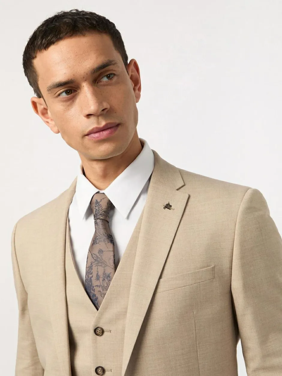 Antique Rogue Cream Slim Plain Jacket Best