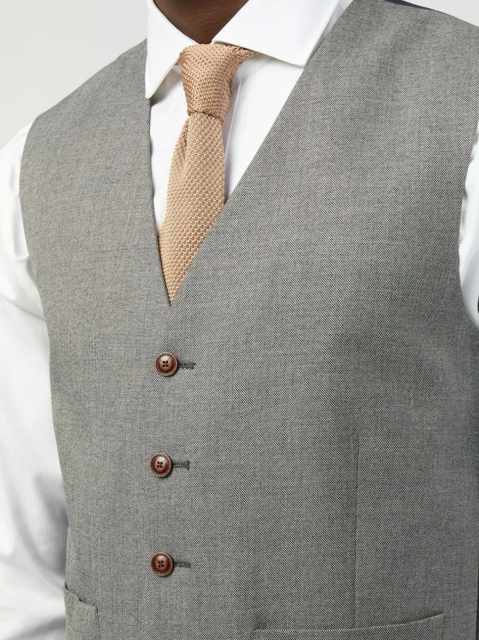 Antique Rogue Grey Blake Texture Waistcoat Online