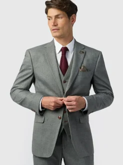 Antique Rogue Grey Blake Texture Regular Jacket New