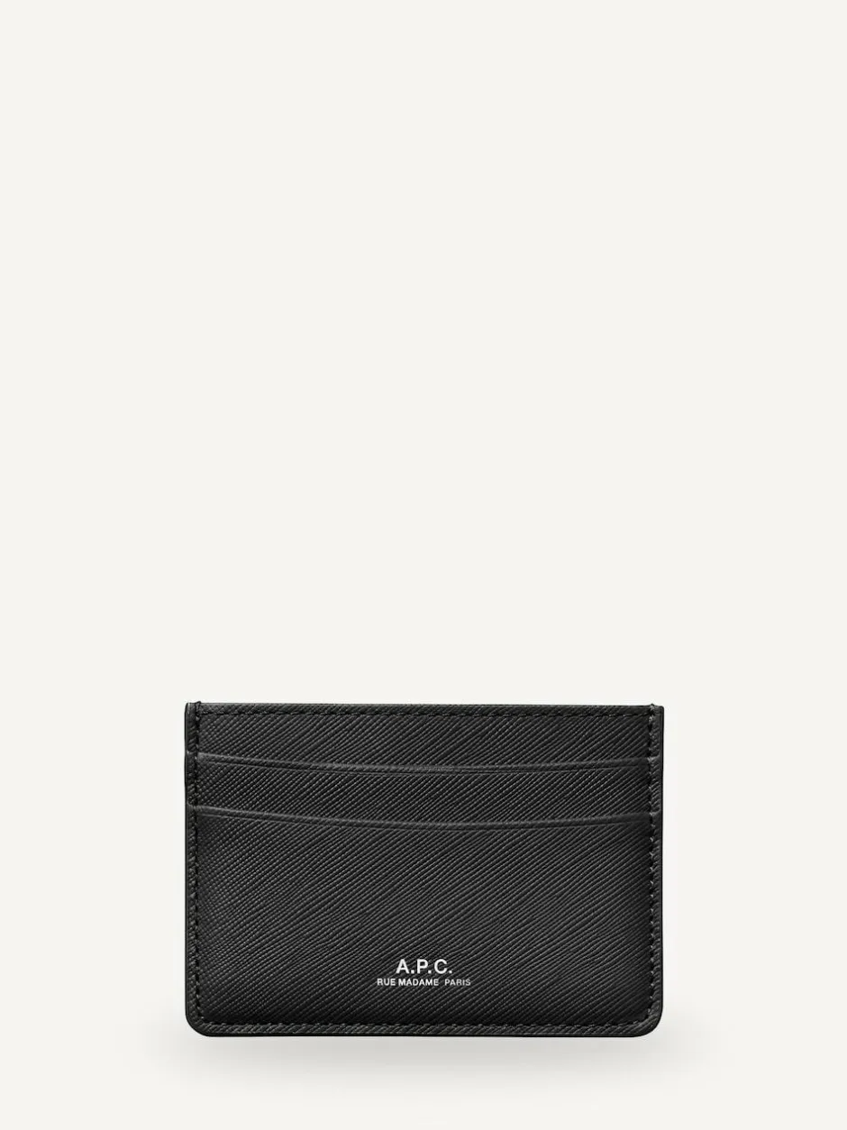 A.P.C. Black Andre Card Holder Sale