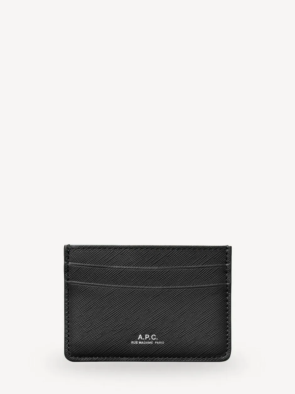 A.P.C. Black Andre Card Holder Sale