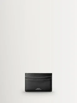 A.P.C. Black Porte Cartes Andre Card Holder Hot