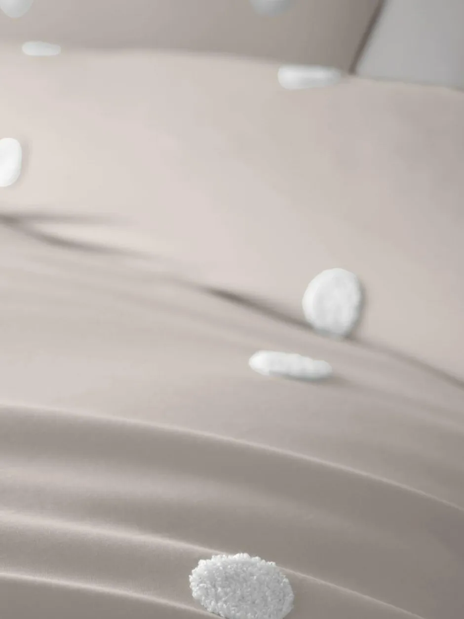 Appletree Dot Garden 100% Pure Cotton Duvet Cover and Pillowcase Set Natural Clearance