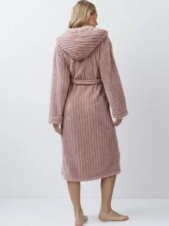Aruelle Martha Pink Luxury Ribbed Mid-Length Dressing Gown Discount