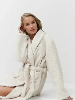 Aruelle Simone Full Length Textured Cream Robe Online