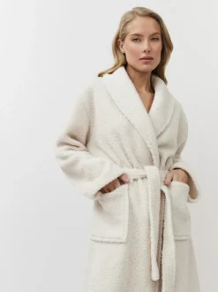Aruelle Simone Full Length Textured Cream Robe Online