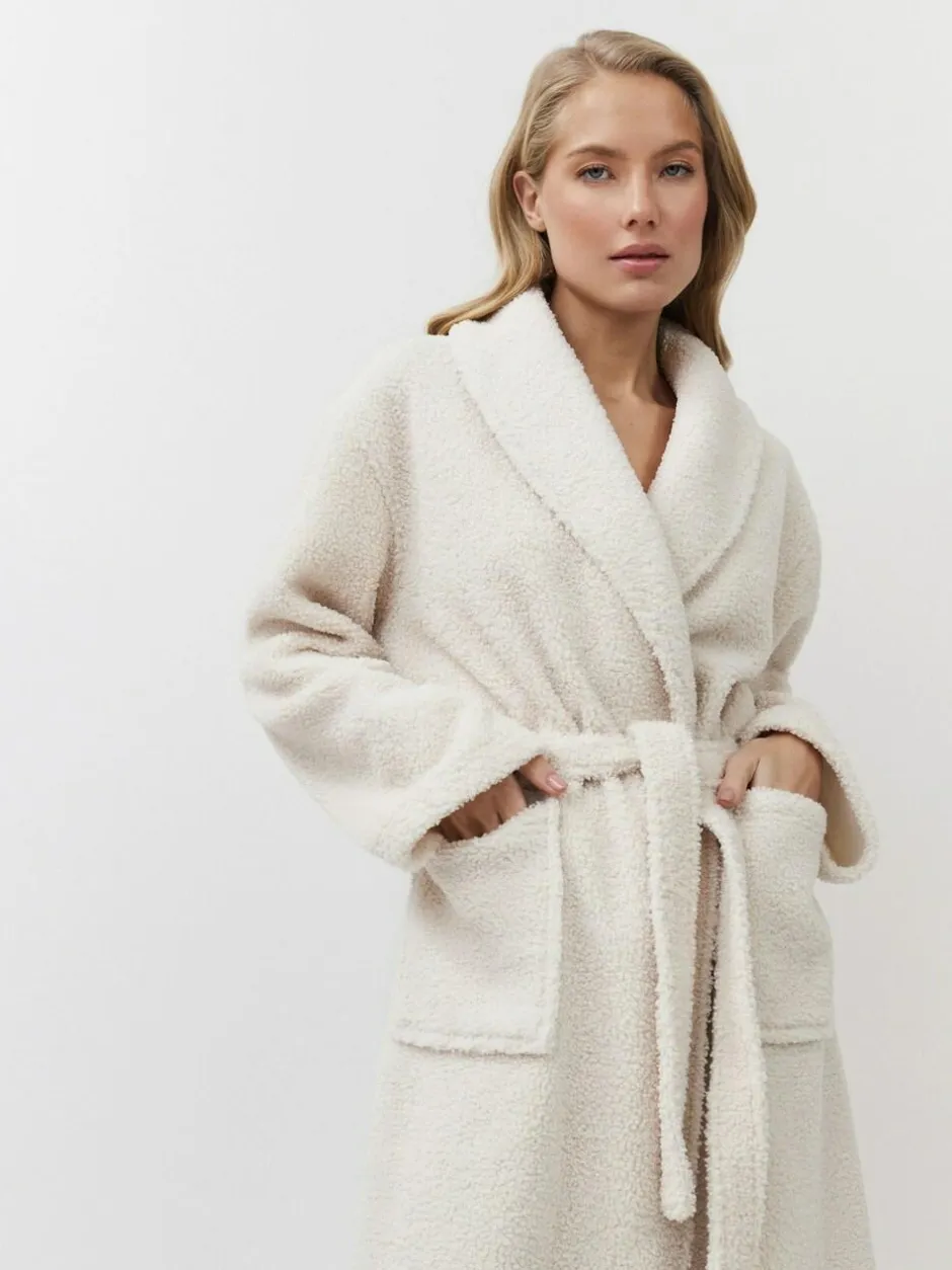 Aruelle Simone Full Length Textured Cream Robe Online
