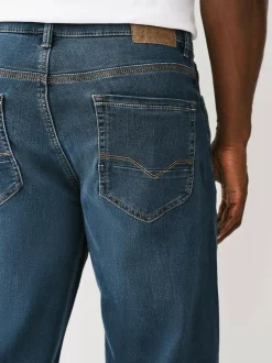 Next Ash Blue Relaxed Fit Comfort Stretch Jeans New
