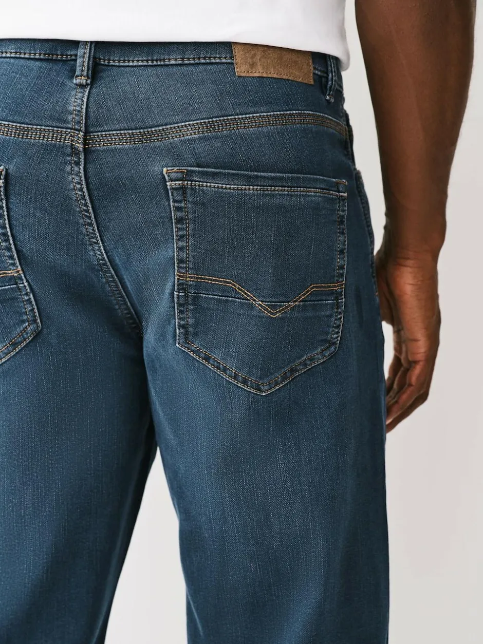 Next Ash Blue Relaxed Fit Comfort Stretch Jeans New