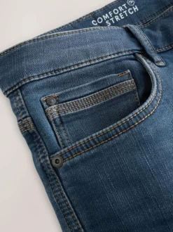 Next Ash Blue Relaxed Fit Comfort Stretch Jeans New