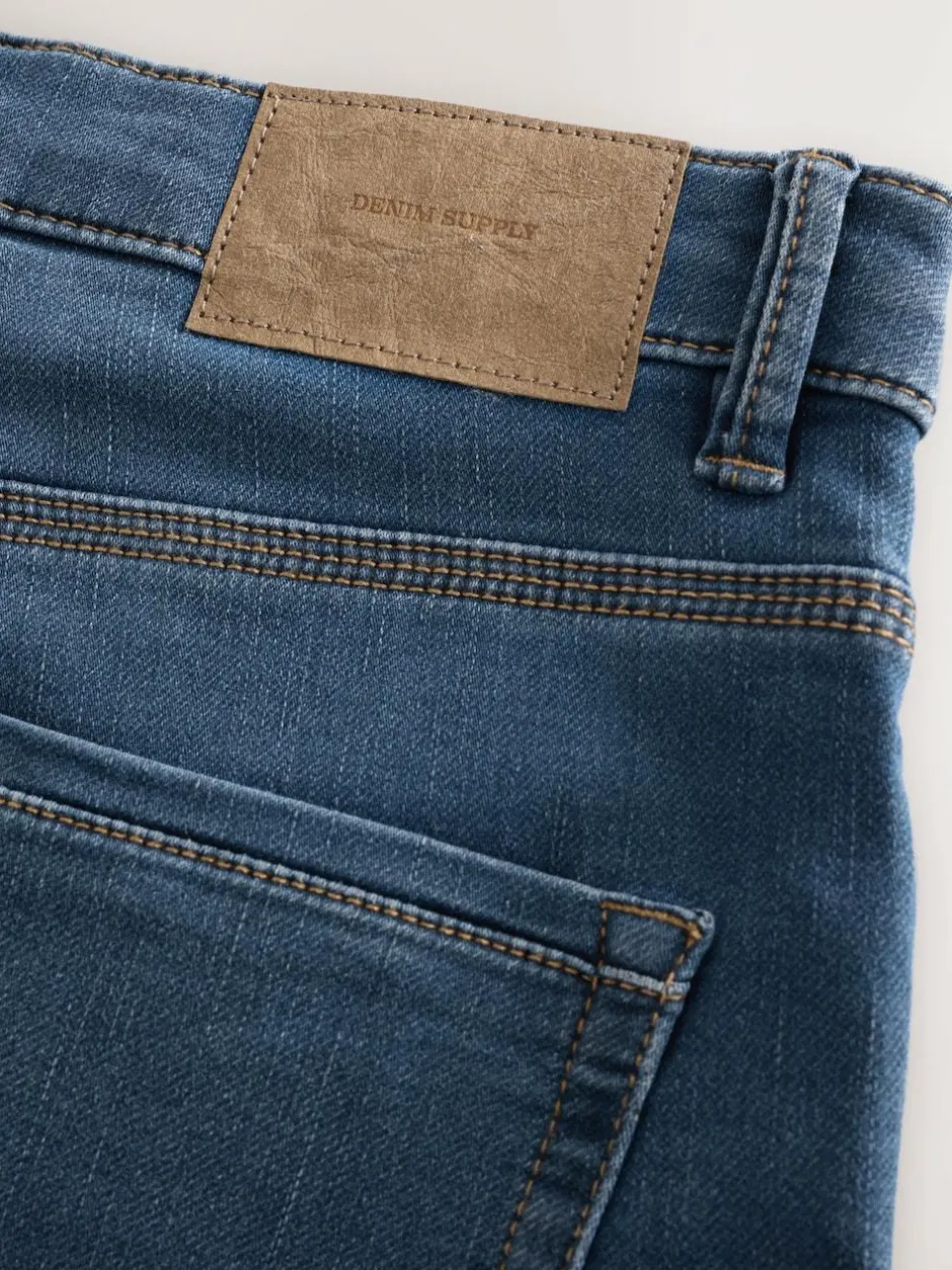 Next Ash Blue Relaxed Fit Comfort Stretch Jeans New