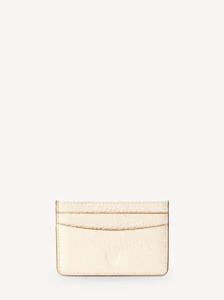 Aspinal of London Slim Credit Card Case Grain Leather White Online