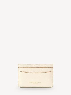 Aspinal of London Slim Credit Card Case Grain Leather White Online