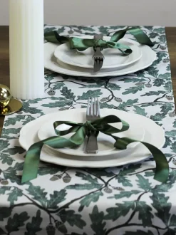 Avalon Home Green Oak 100% Cotton Table Runner Online