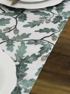 Avalon Home Green Oak 100% Cotton Table Runner Online