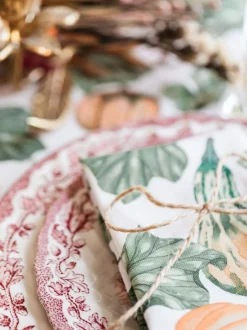 Avalon Home Set of 2 Green Fallen Gourds Napkins Sale