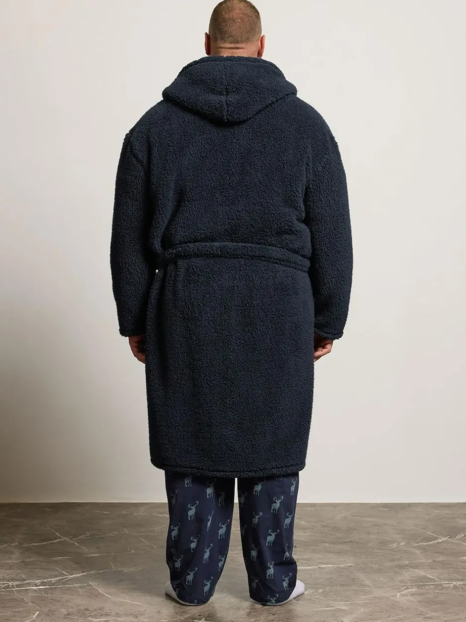 BadRhino Big & Tall Blue Heavy Borg Robe Sale