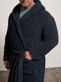 BadRhino Big & Tall Blue Heavy Borg Robe Sale