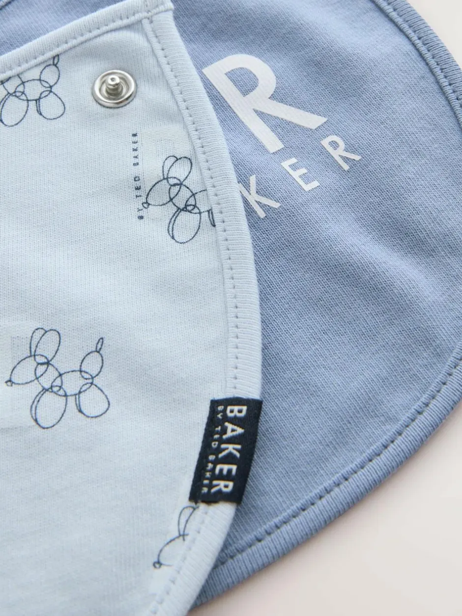 Baker by Ted Baker 2 Pack Blue Baby Bibs Clearance