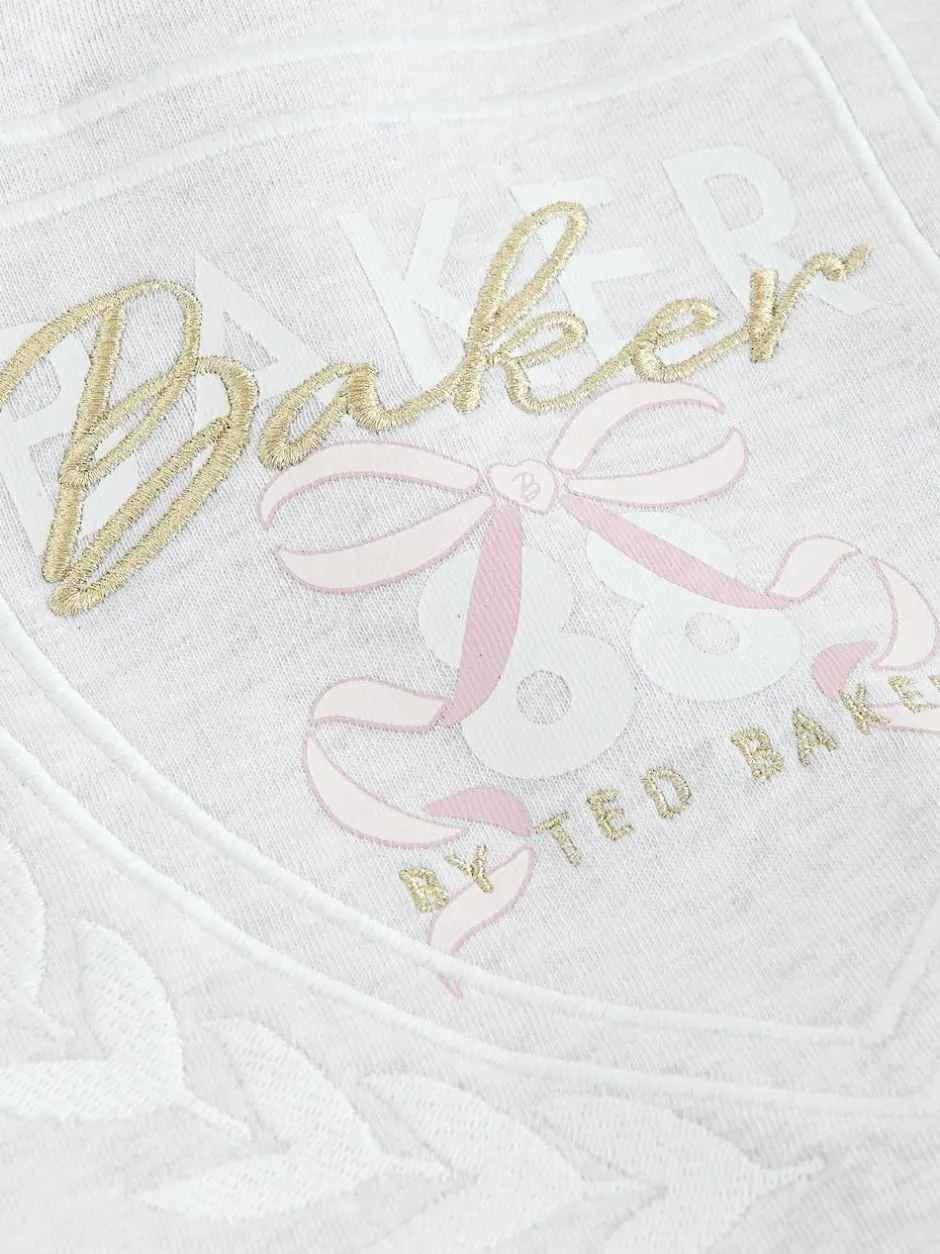 Baker by Ted Baker 2 Piece Grey Marl Graphic Hoodie & Cargo Joggers Set New