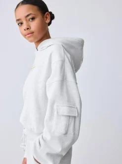 Baker by Ted Baker 2 Piece Grey Marl Graphic Hoodie & Cargo Joggers Set New