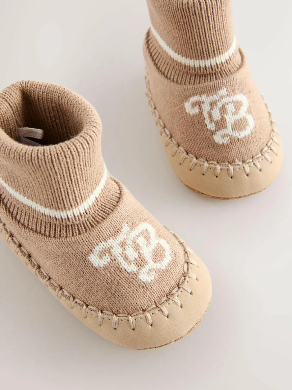 Baker by Ted Baker Baby Boys Knitted Booties Stone New