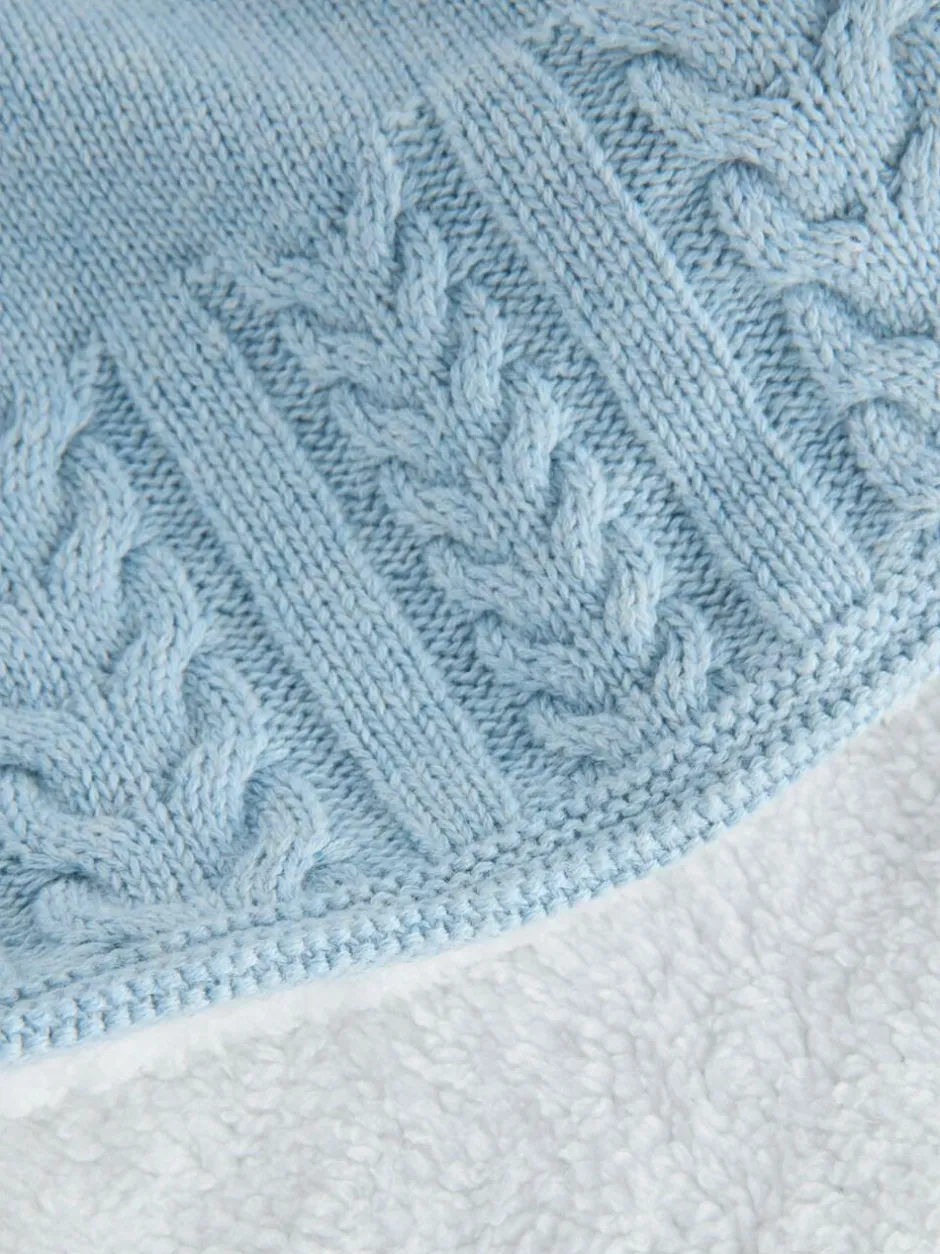 Baker by Ted Baker Baby Boys Blue Cable Knitted Blanket Discount