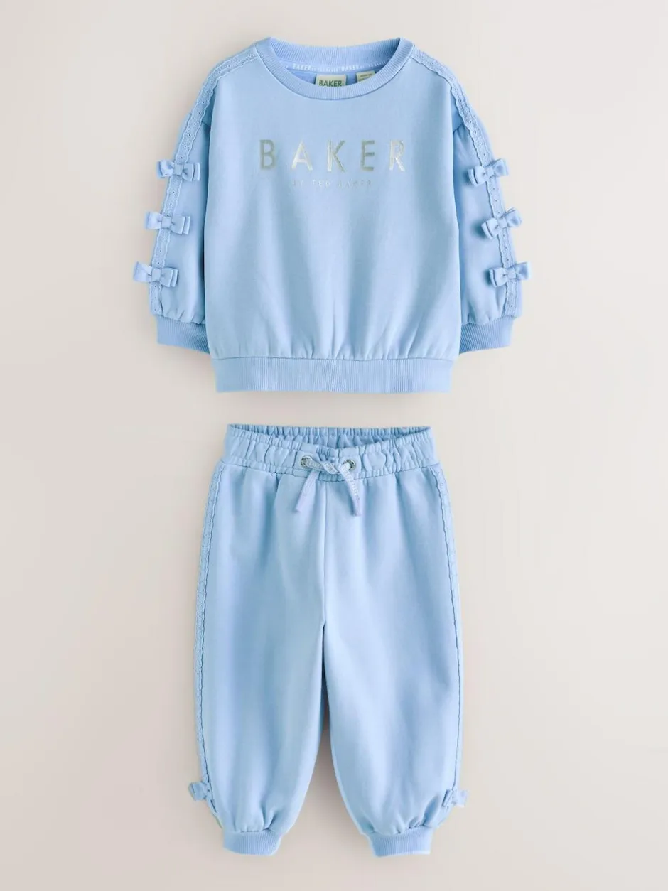 Baker by Ted Baker 2 Piece Side Bow Detail Sweat & Joggers Set Blue Online
