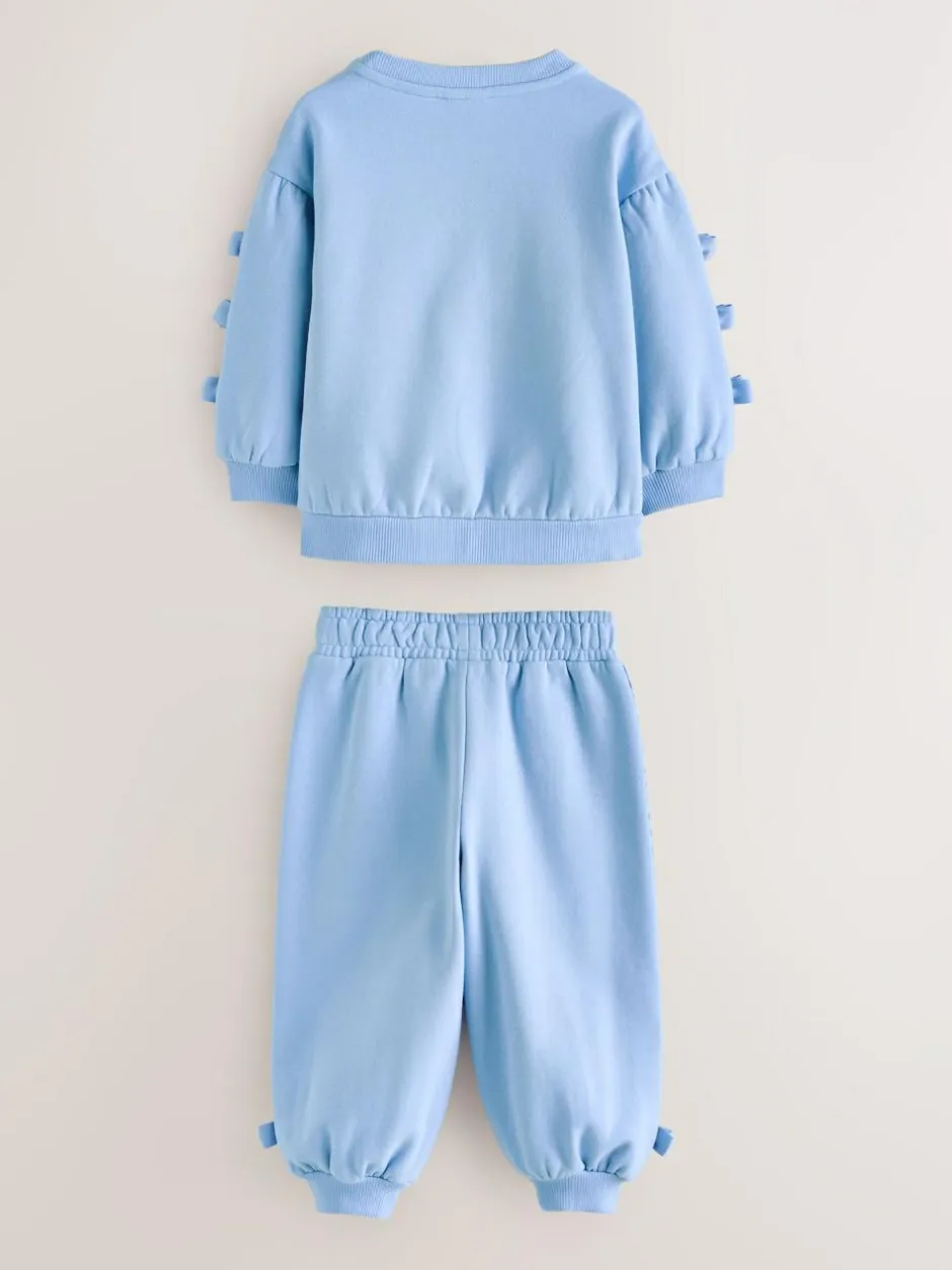 Baker by Ted Baker 2 Piece Side Bow Detail Sweat & Joggers Set Blue Online