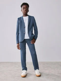 Baker by Ted Baker Blue Jersey Suit Jacket Hot