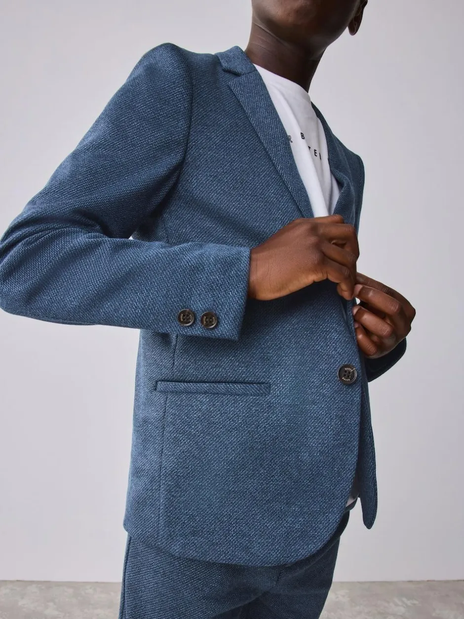 Baker by Ted Baker Blue Jersey Suit Jacket Hot