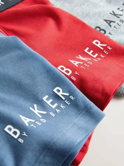 Baker by Ted Baker Boys Boxers 5 Pack Red Discount