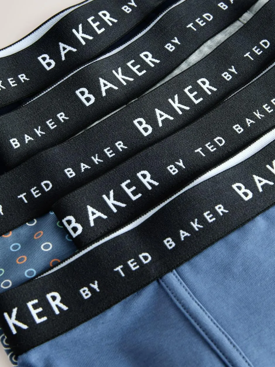 Baker by Ted Baker Boys Boxers 5 Pack Red Discount
