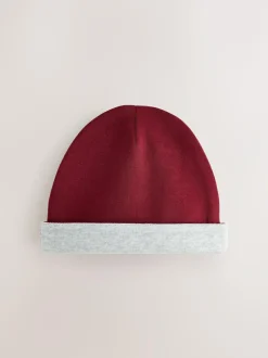 Baker by Ted Baker Burgundy Red/Grey Romper and Reversible Hat Hot