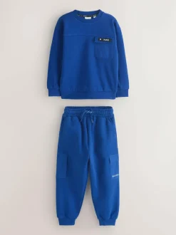 Baker by Ted Baker Cobalt Blue Oversized Sweatshirt and Joggers Set