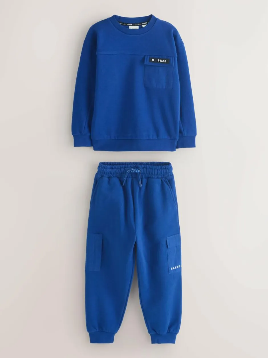 Baker by Ted Baker Cobalt Blue Oversized Sweatshirt and Joggers Set
