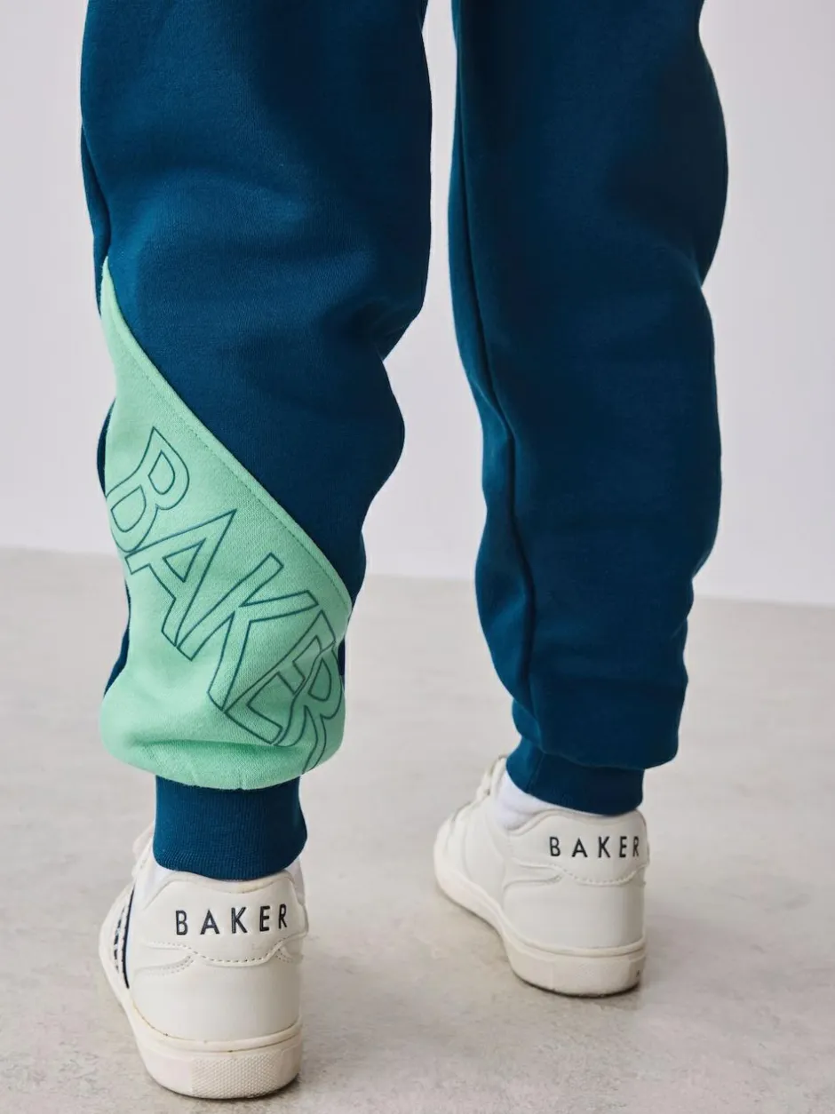 Baker by Ted Baker Colourblock Sweat Top and Joggers Set Green Outlet