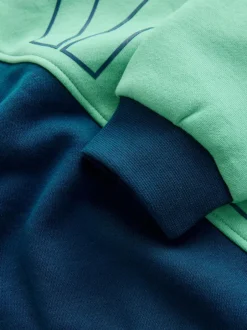 Baker by Ted Baker Colourblock Sweat Top and Joggers Set Green Outlet