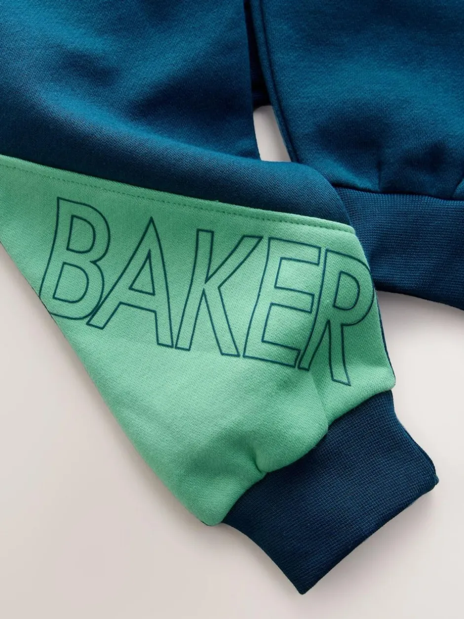 Baker by Ted Baker Colourblock Sweat Top and Joggers Set Green Outlet